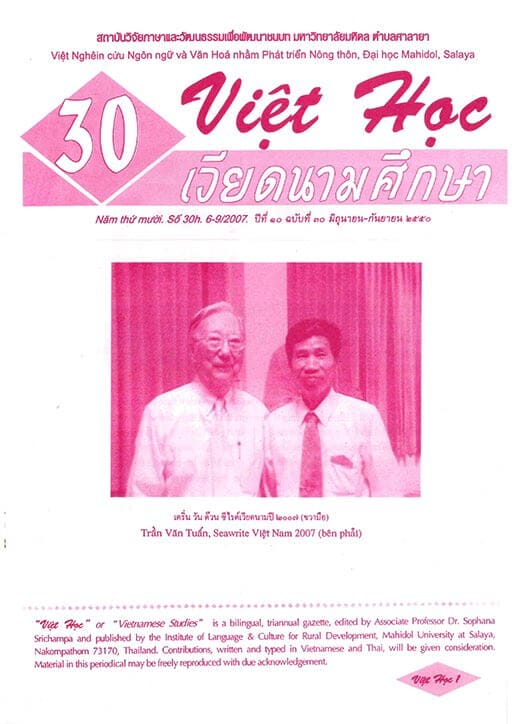 Viet Hoc-Vietnamese Studies Volumn 10 No. 30